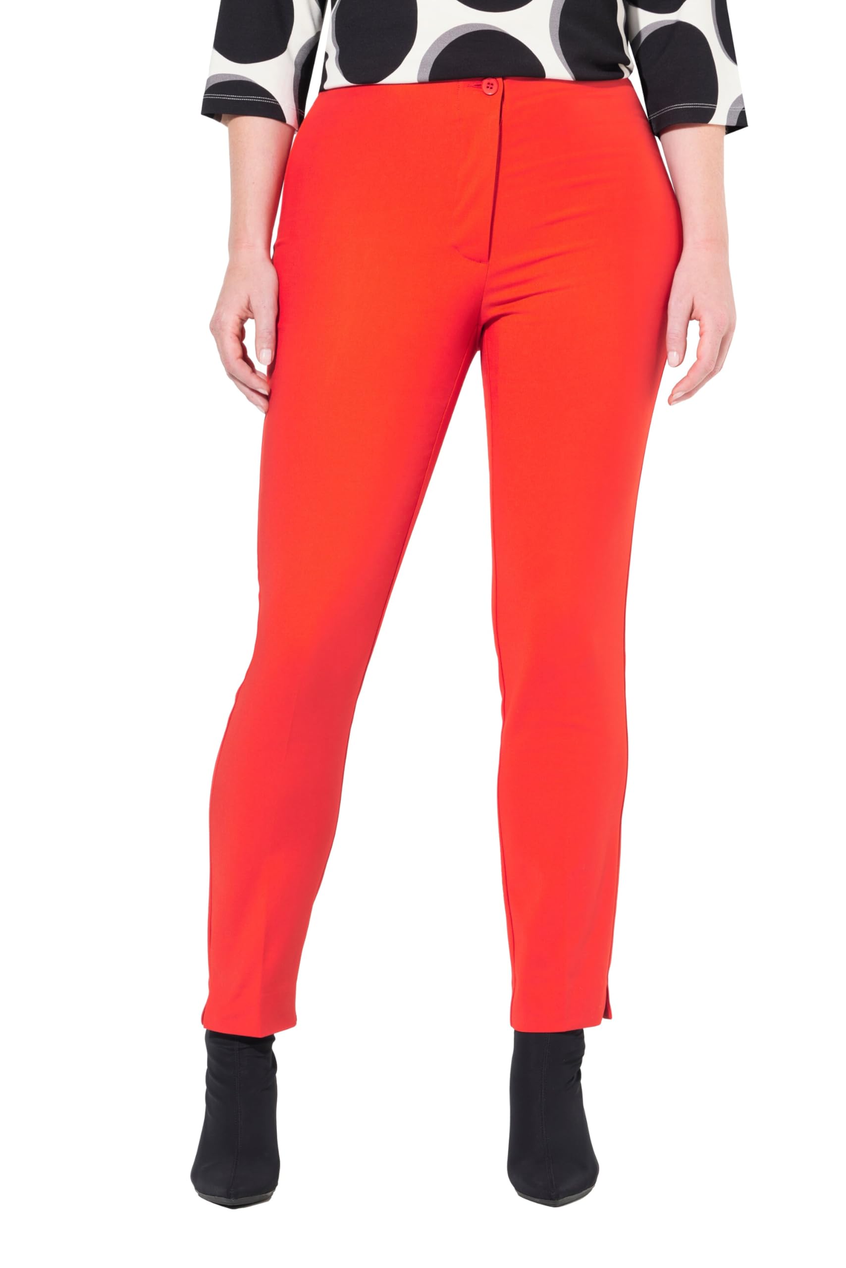 Ulla Popken Damen große Größen Übergrößen Plus Size Bengalinhose Sienna, schmales Bein, Stretch, Elastikbund 820360