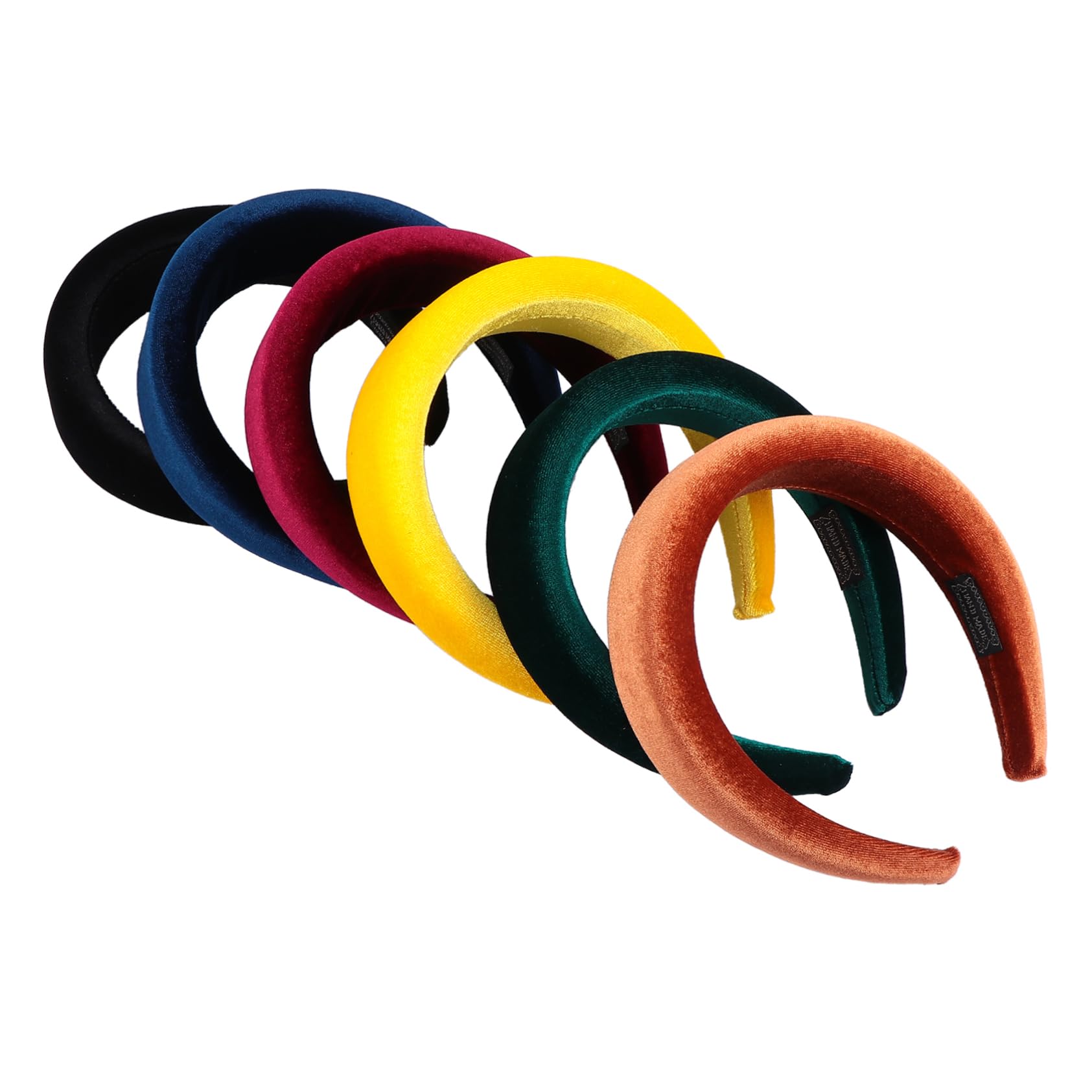 Diadema Acolchada de Terciopelo para Mujer, Set de 6 Piezas