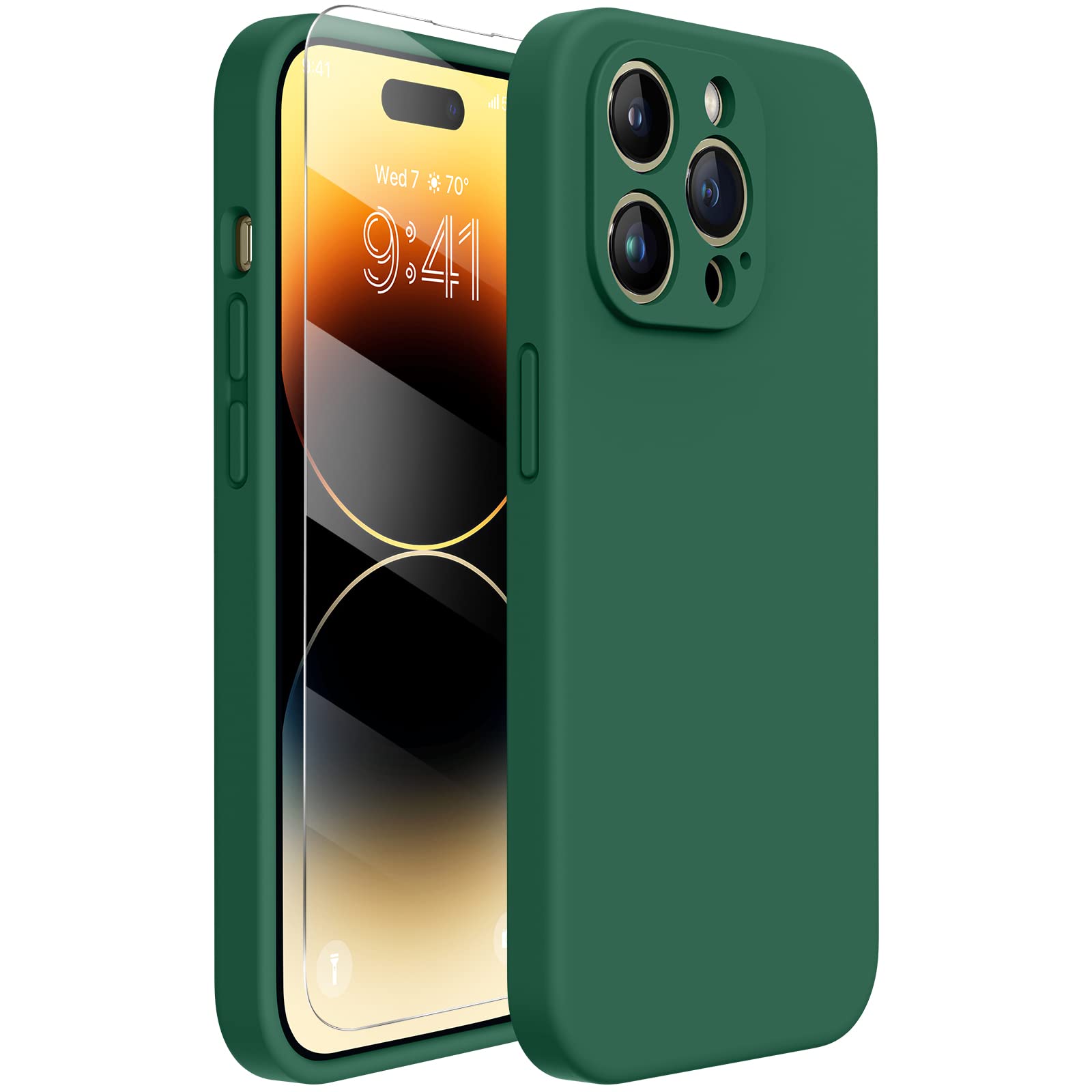 Miracase Silicone for iPhone 14 Pro Case, Acacia Green