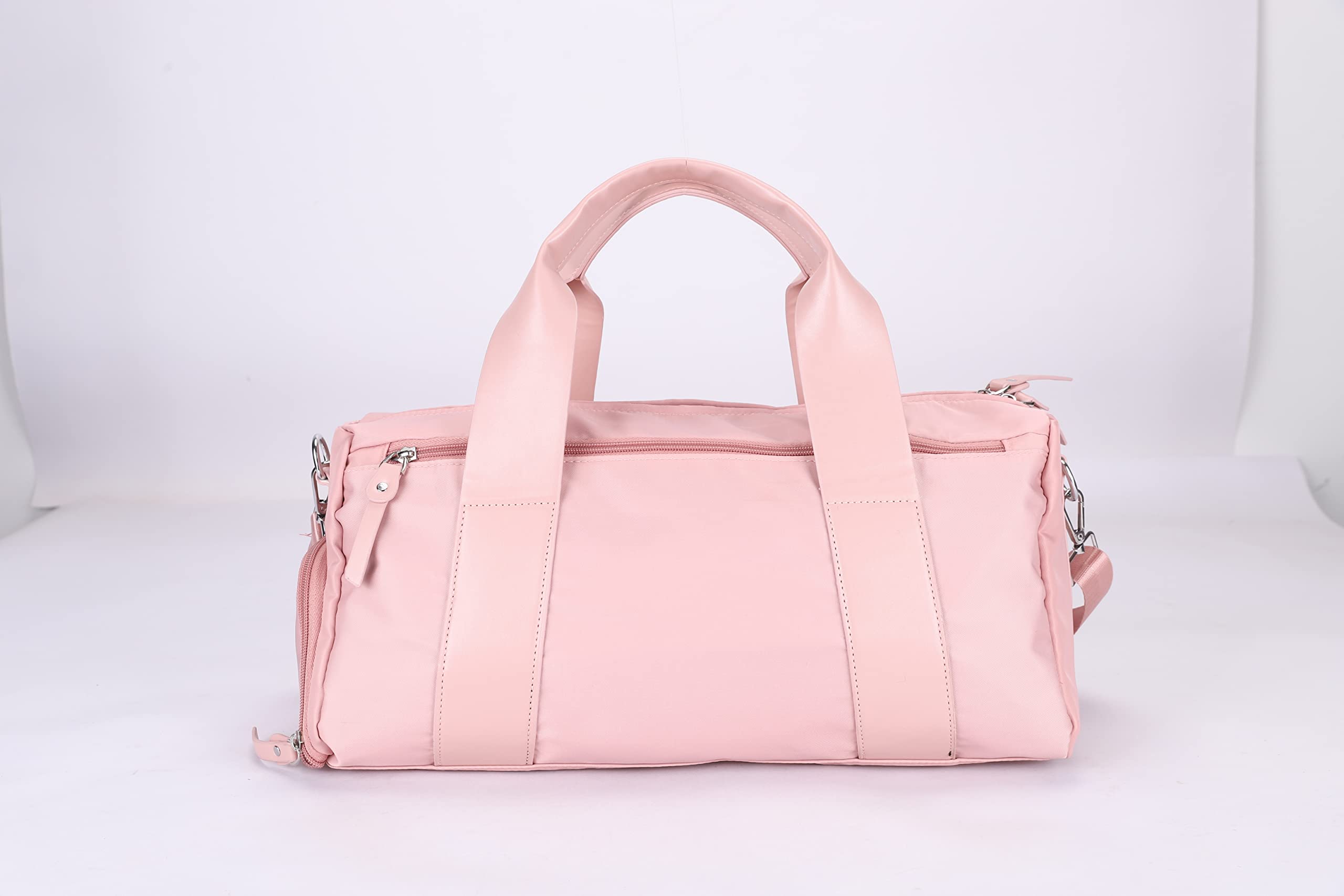 Flex Waterproof Gym Sport Bag fpr Women 30L Lighweight Duffle with Shoe Compartment & Wet Pocket for Yoga Durable Ladies Travel Bag with Shoulder Strap Small Inner Pocket with Zip Pink - Image 2