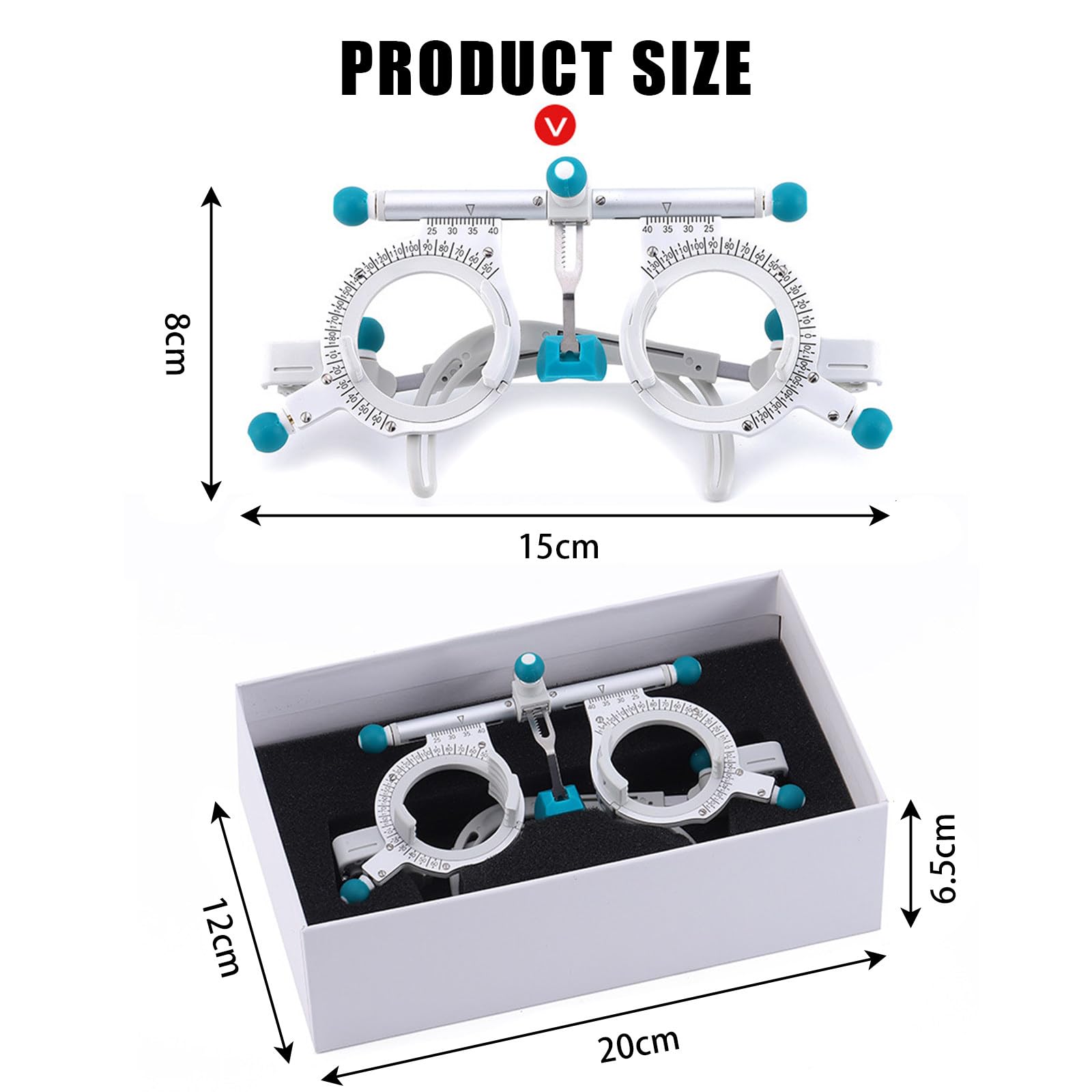 Ottico Optometria, Montatura di Prova Universale Regolabile Ottica Oftalmica Attrezzatura Oftalmica, Occhiali per Prova della Vista Montatura per Lenti Ottiche Optometria