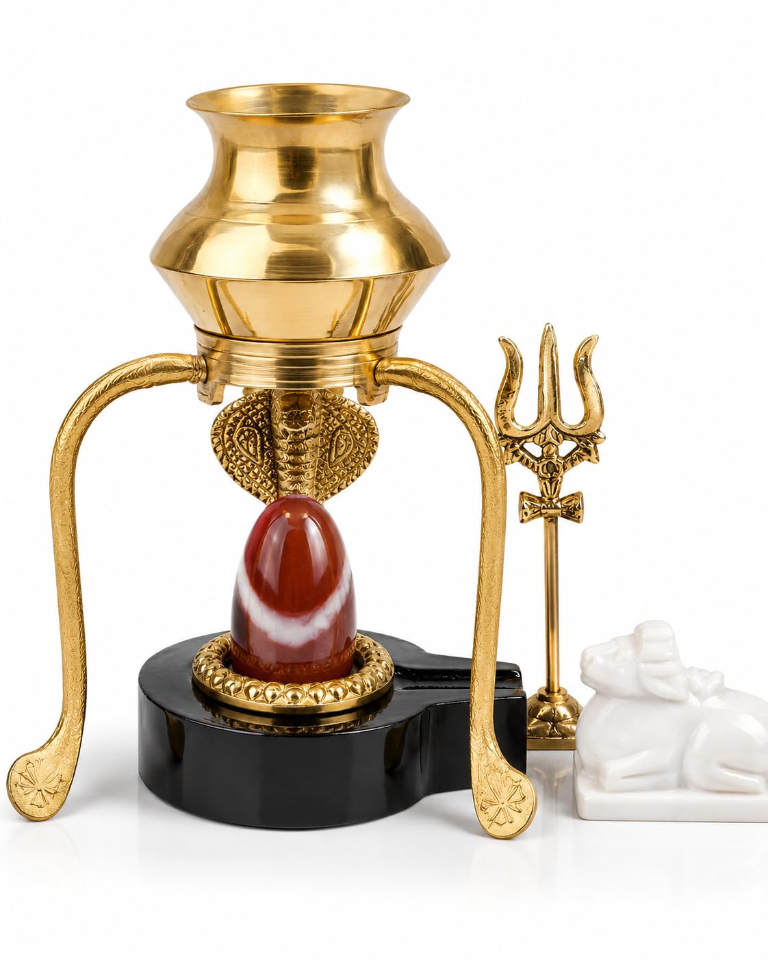 Narmadeshwar Shivling Original Full Set for Home & Temple Puja (1.5 Inch Lingam 3 Inch Stone Base)-image-21