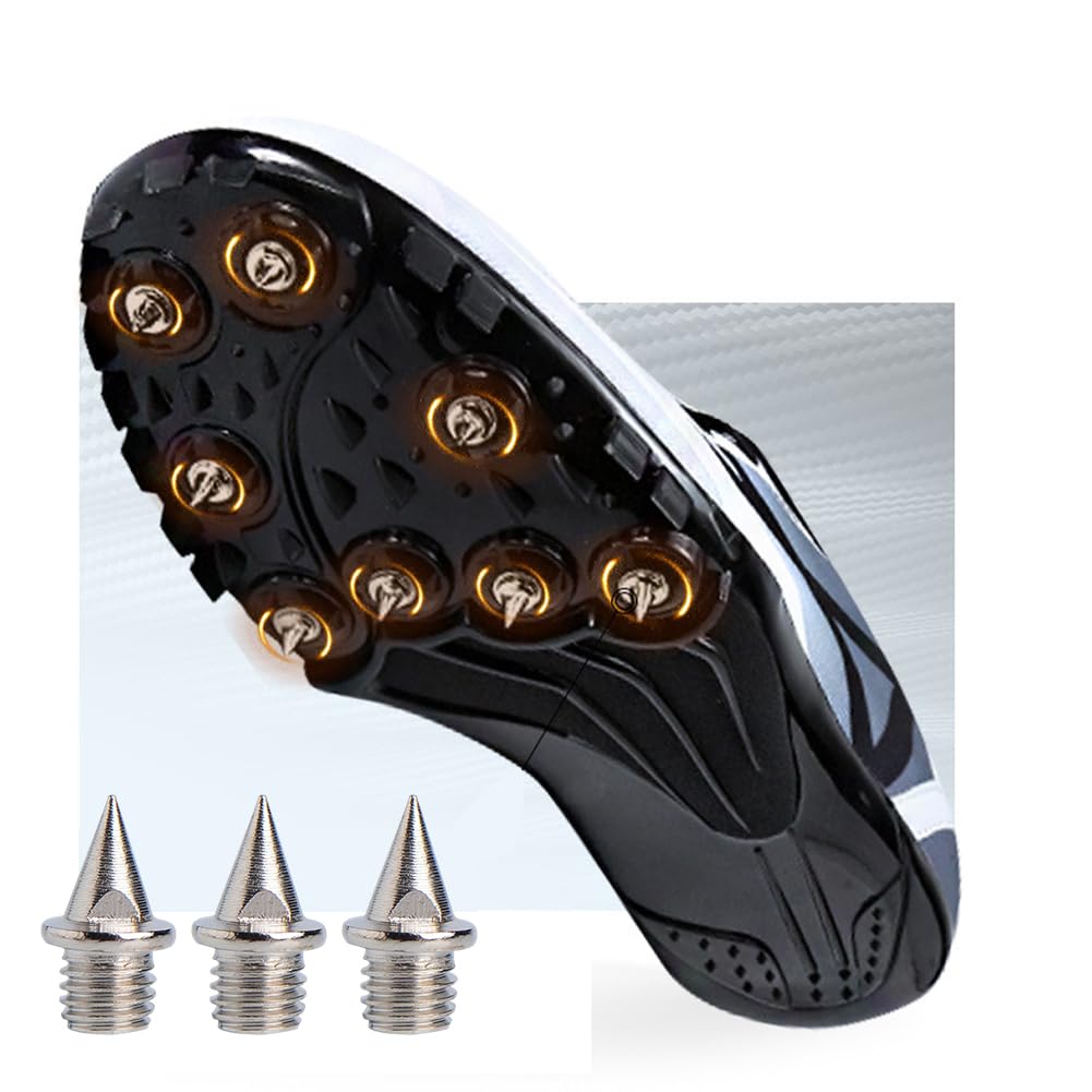 Chiodi per Scarpe Atletica, Punte di Ricambio per L'Atletica, Chiodi per Scarpe Chiodate in Acciaio, Tacchetti di Ricambio Shoe Spikes, Chiodi per Atletica Leggera con Chiave a Punta, 30 Pezzi
