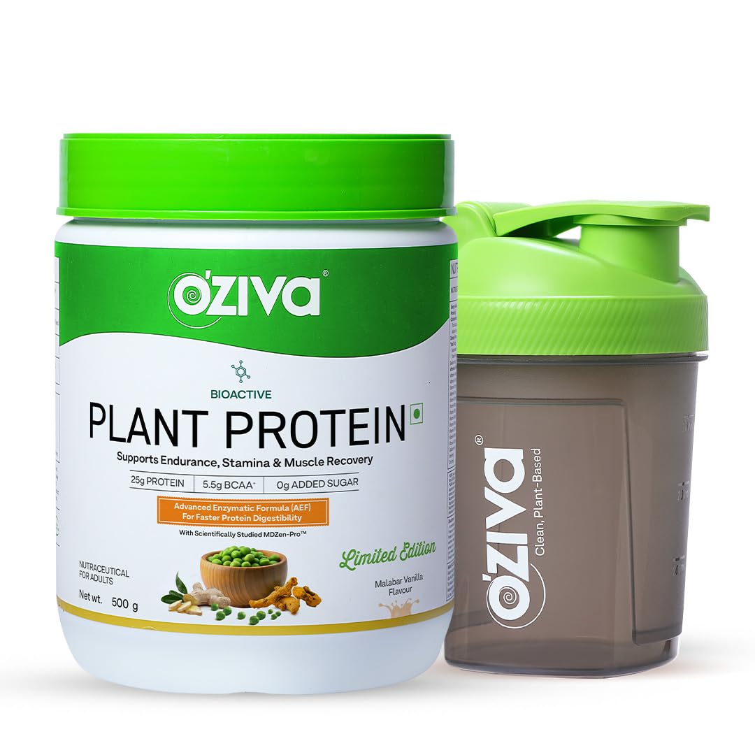OZiva Bioactive Plant Protein Powder, 5.5g BCAA, Vegan, Chocolate, 500g — Amazon image 11
