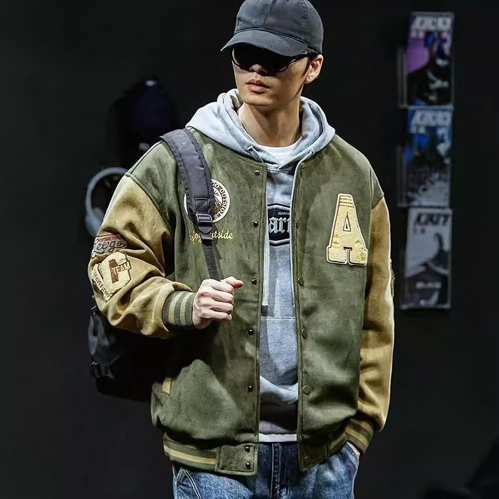 Amazon | [D.IIZOO] スタジャン メンズ ジャケット スタジアム