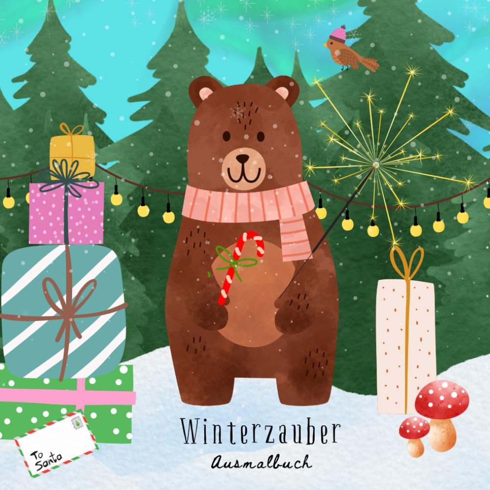 Winterzauber: 35 winterliche Waldtier-Motive – Ein liebevoll gestaltetes Ausmalbuch für alle Altersgruppen