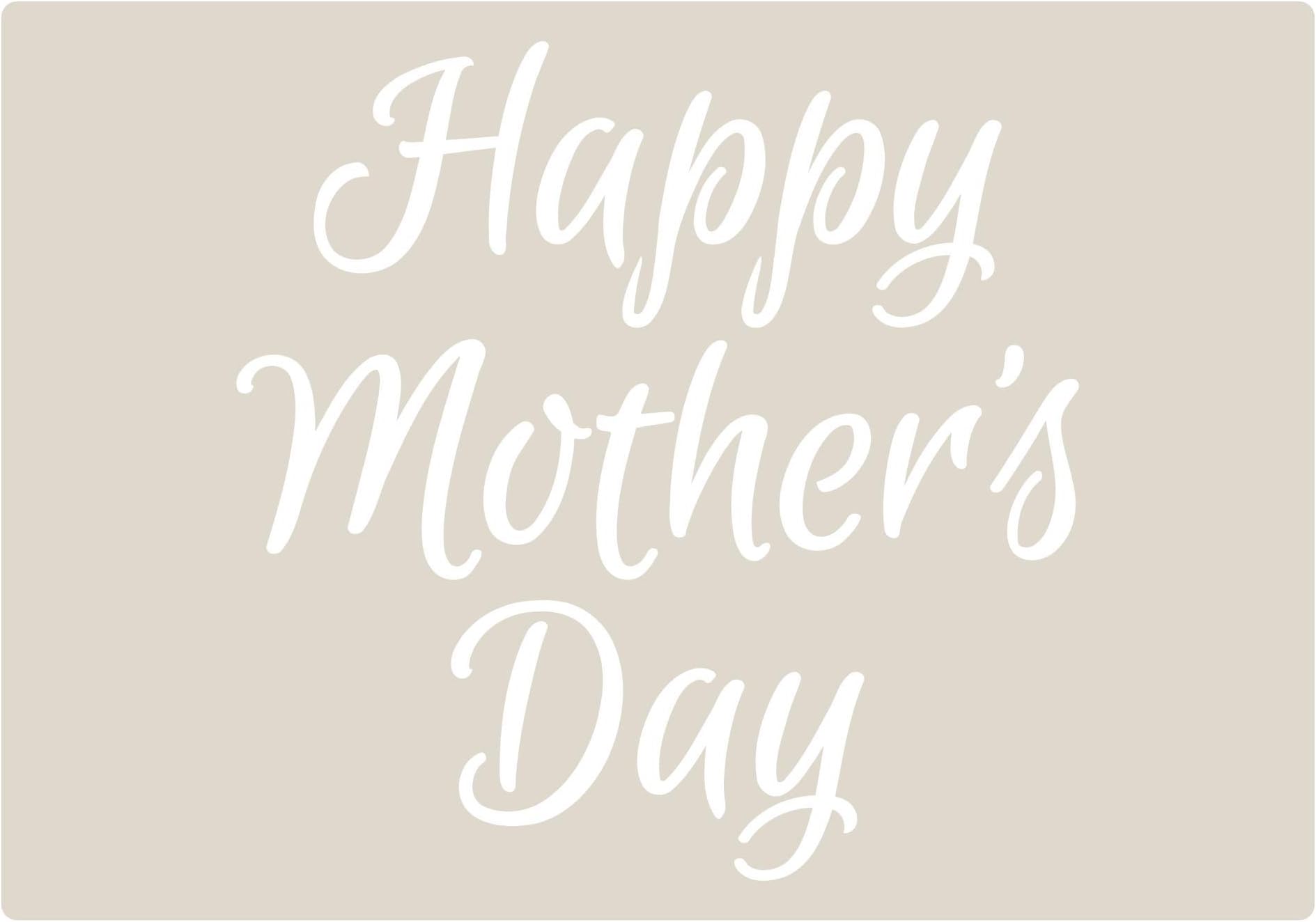Happy Mother's Day Cake Craft Decorating Stencil