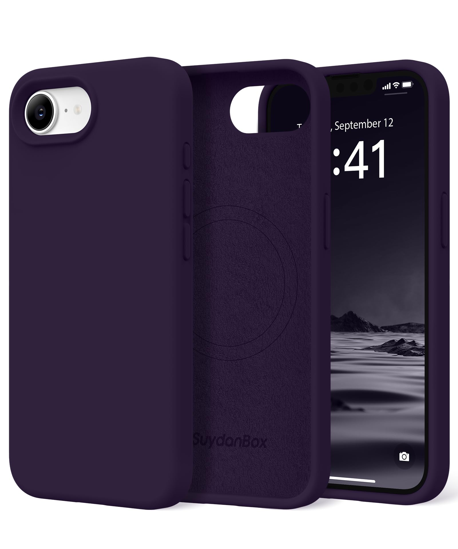 Magnetic for iPhone 17e/iPhone 16e Case Silicone Deep Purple