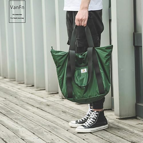 Miniatura 6 de VanFn Bolsas de lona, Bolsas de viaje plegables Bolsa de lona, Bolsas de gimnasio, Bolsa de fin de semana, Bolsa de equipaje, Serie P.Travel, Verde