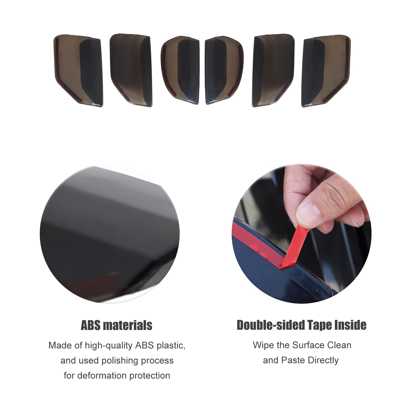 JeCar Copertura per fanali Posteriori Mustang, Accessori compatibili con Ford Mustang 2015 2016 2017 (Nero Fumo)
