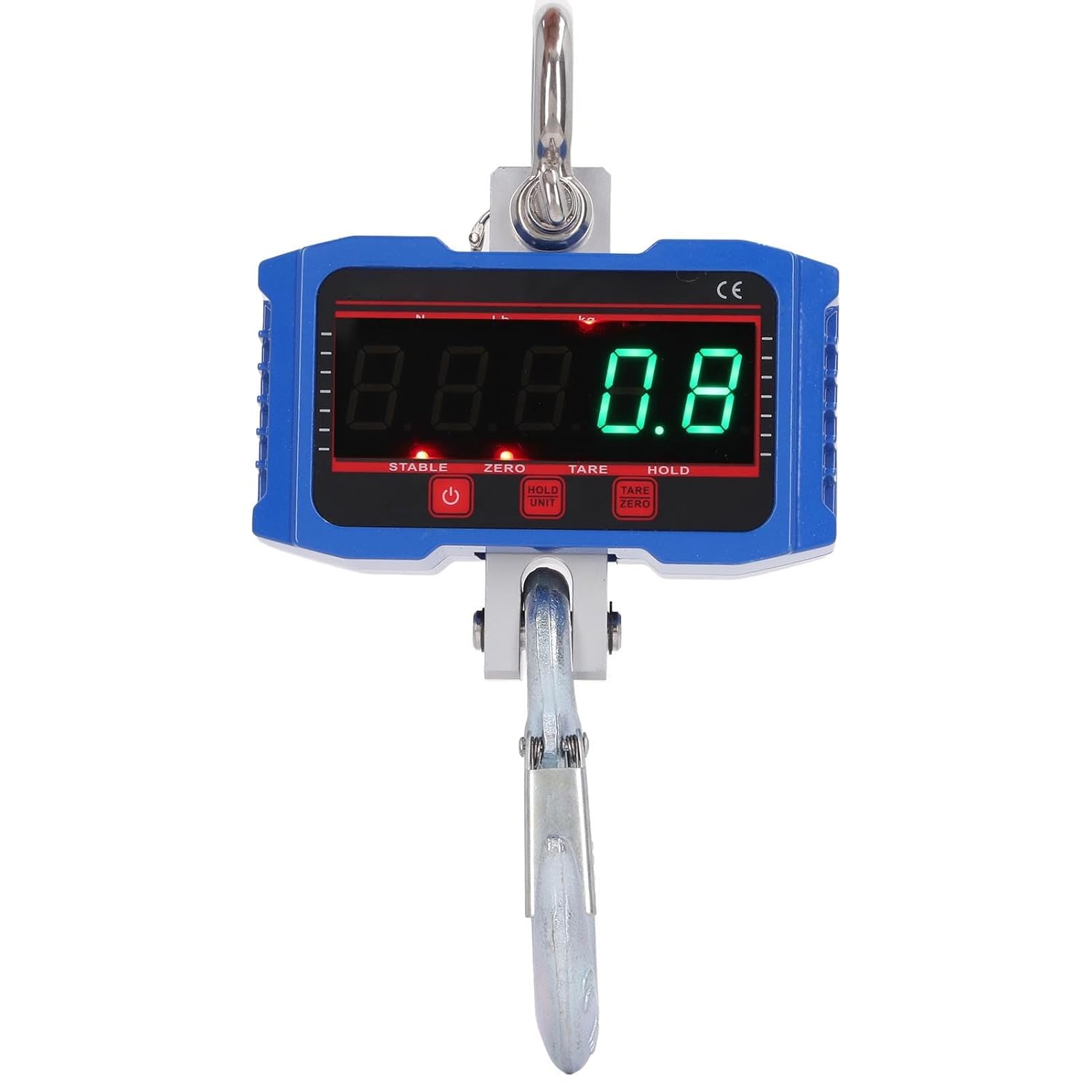 Fishing Scale, Luggage Scale with Remote Control Digital Crane Scale Hanging Scale LED Display for Warehouse, Luggage Handling & Industrial Usage (1000kg/2000LB)