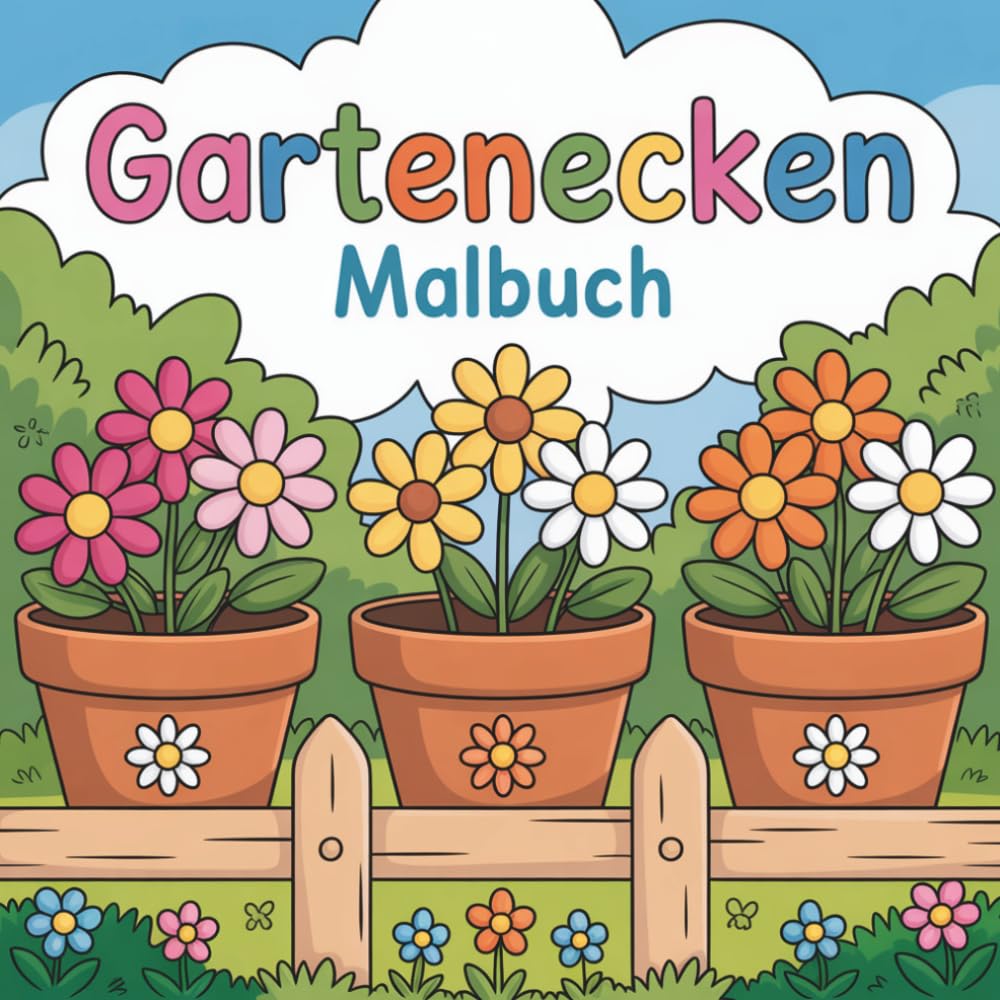 Gartenecken Malbuch: Wunderschöne Gartenecken zum Ausmalen für Erwachsene Blumen, Pflanzen und ruhige Naturmotive für Entspannung und kreative Auszeit