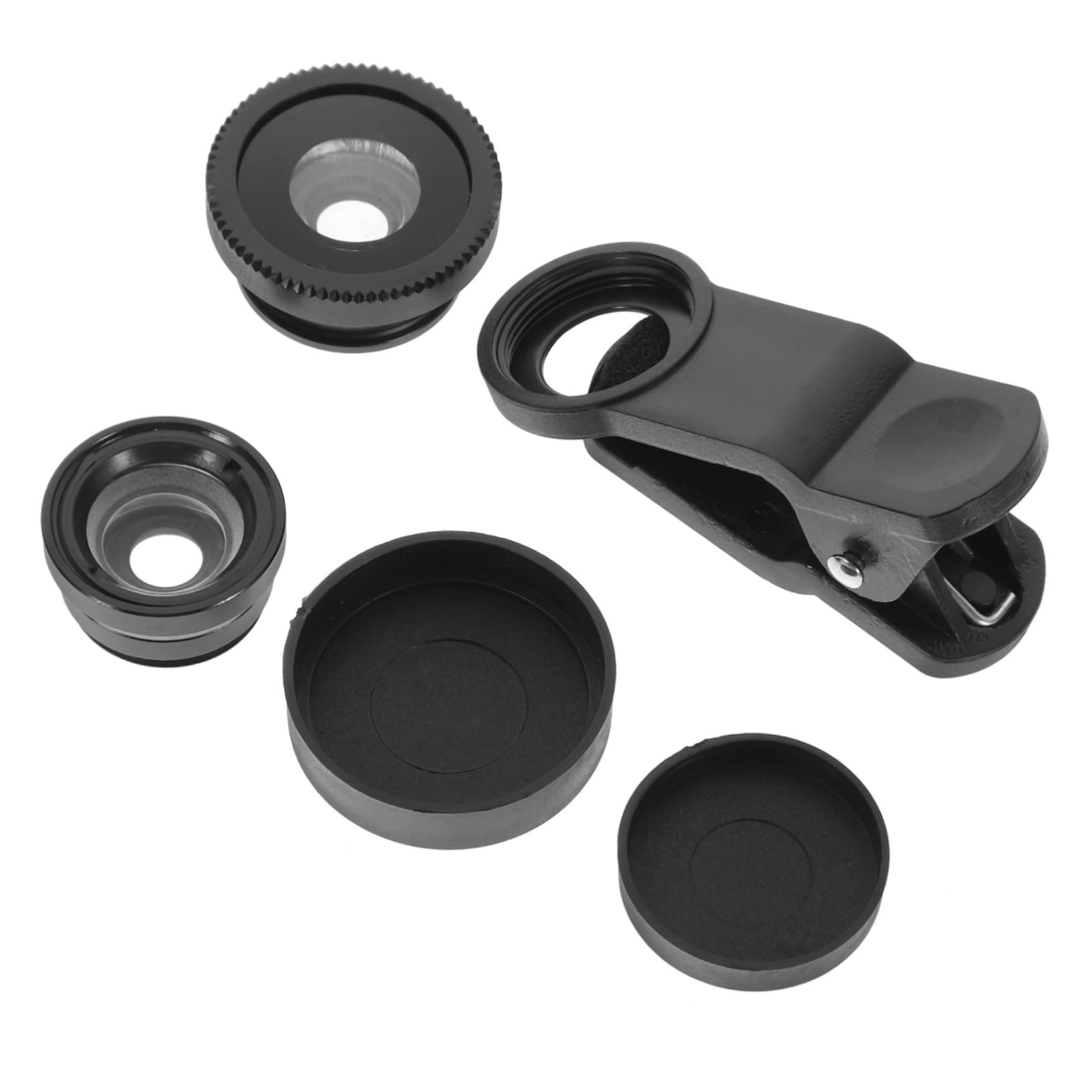 LALAFINA 1Set Phone Camera Lens Macro Lens Fisheye Lens Wide Angle Lens for Mobile Photography Clip Design Enhance Your Phone Photography Skills