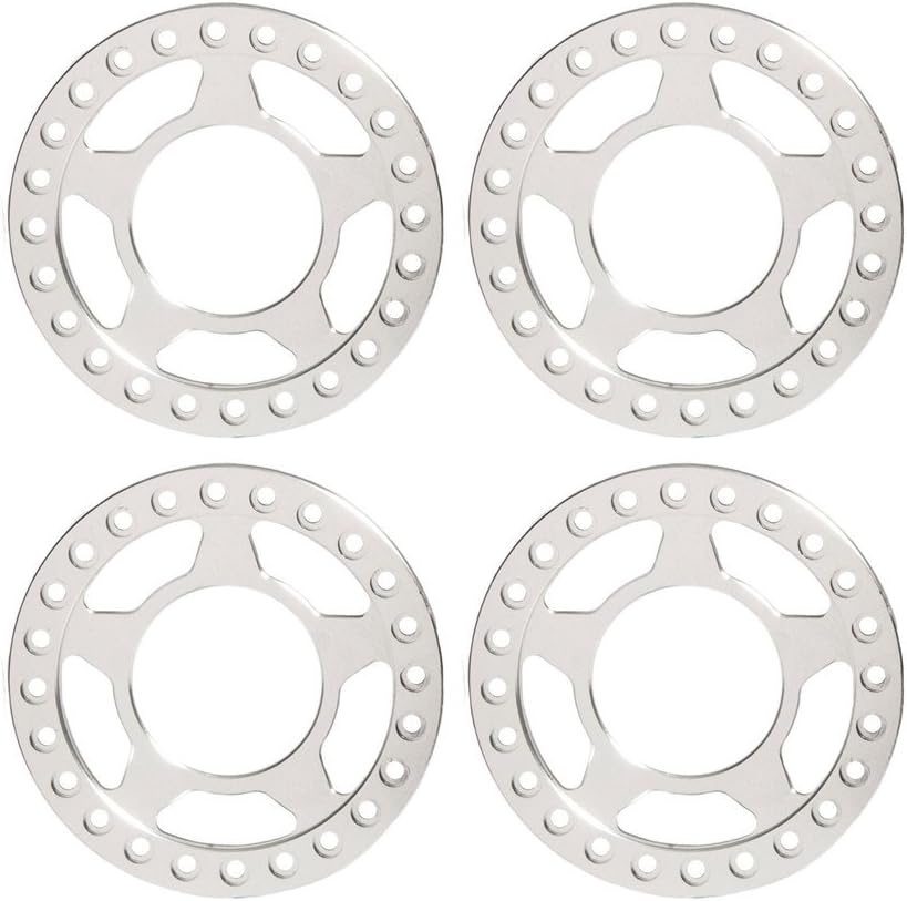 MOHERO 1.9" Beadlock Wheel Rim Replacement Ring for 1/10 RC Axial SCX10 RC Crawler Car Pack of 4 (Black)