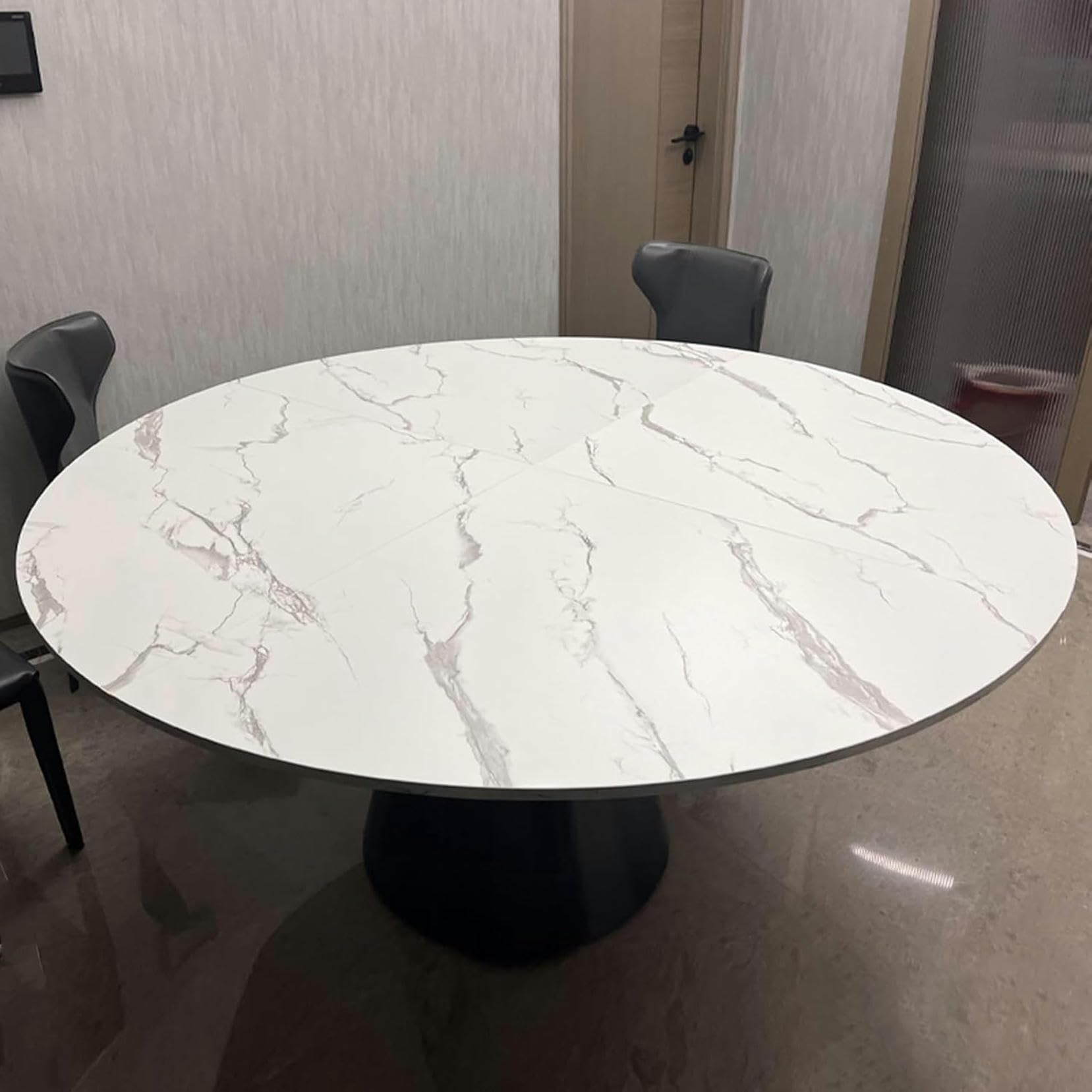 Table pliante rond bois 140 cm à 200 cm plateau banquet pour salle des fêtes