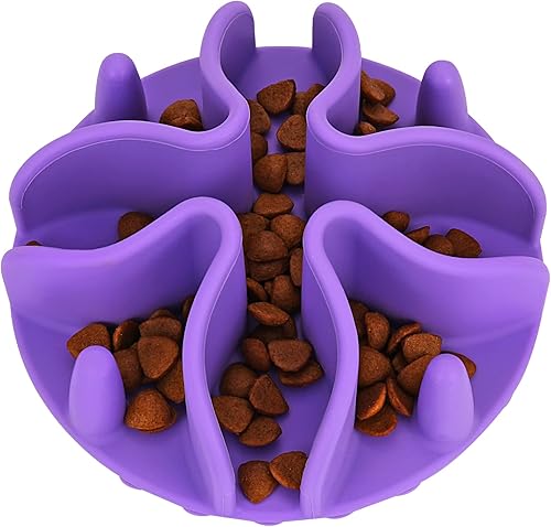 Miniatura 4 de Slow Feeder Dog Bowl Insert,Doweiss Silicone Slow Feeder for Dog Cat Puppy Pet with Stong Suction Cups for Dog Bowls Slow Eating Bowls (Large,