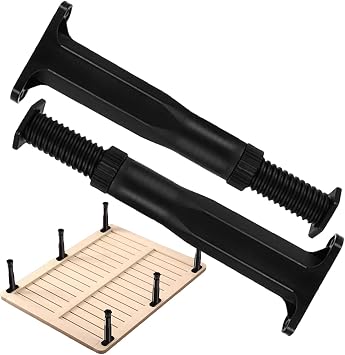 Bed Frame Center Support - 2 Pieces of Fixed Brackets, Multi-functional and Versatile Bed Legs | Height Adjustable Bed Legs Replacement Bed Legs Replacement Cabinet Foot Legs, Bed Frame Black