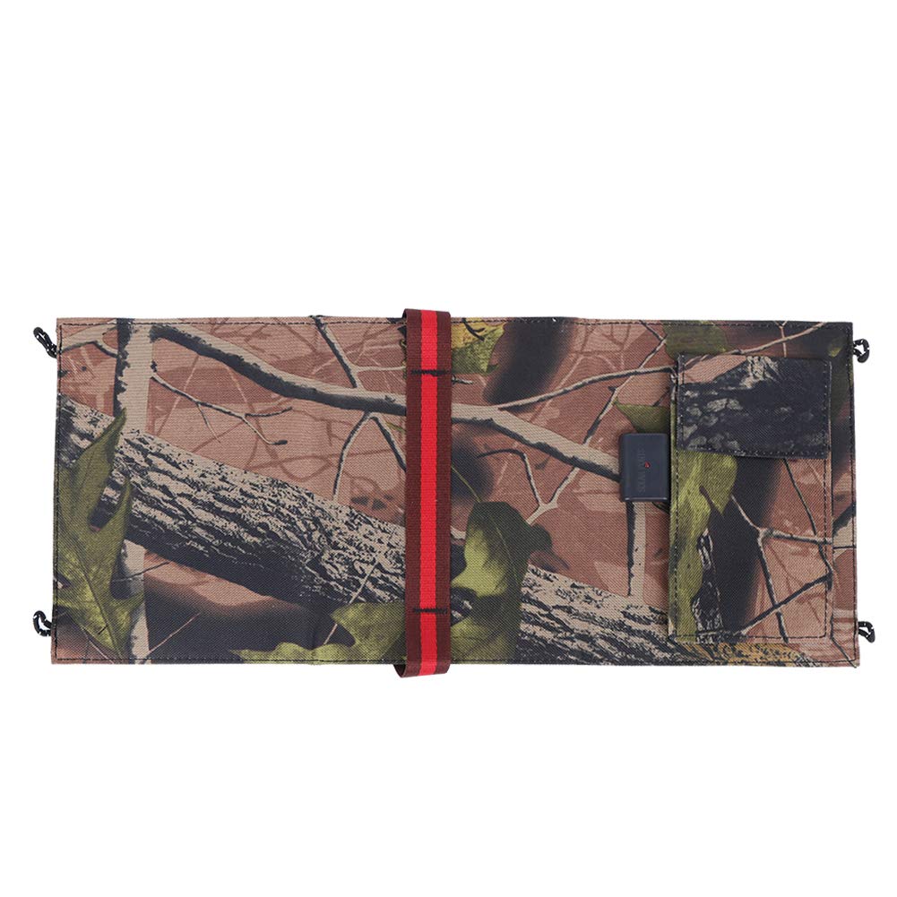 Garosa Panel Solar Cargador Plegable Portátil 5W 5V Bolsa de Panel Solar para Exteriores para Acampar Senderismo Viajes Usuarios Fácil Instalación para Teléfono y Dispositivo de 5V Carga Camuflaje