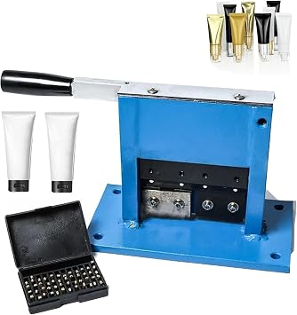 Tube Sealing Machine Pipe Tail Sealer with Date Letter Coder Printer Marker, Tube Crimping Sealing Machine, Width Max 56mm Toothpaste Cosmetic Cream Packing,Standard