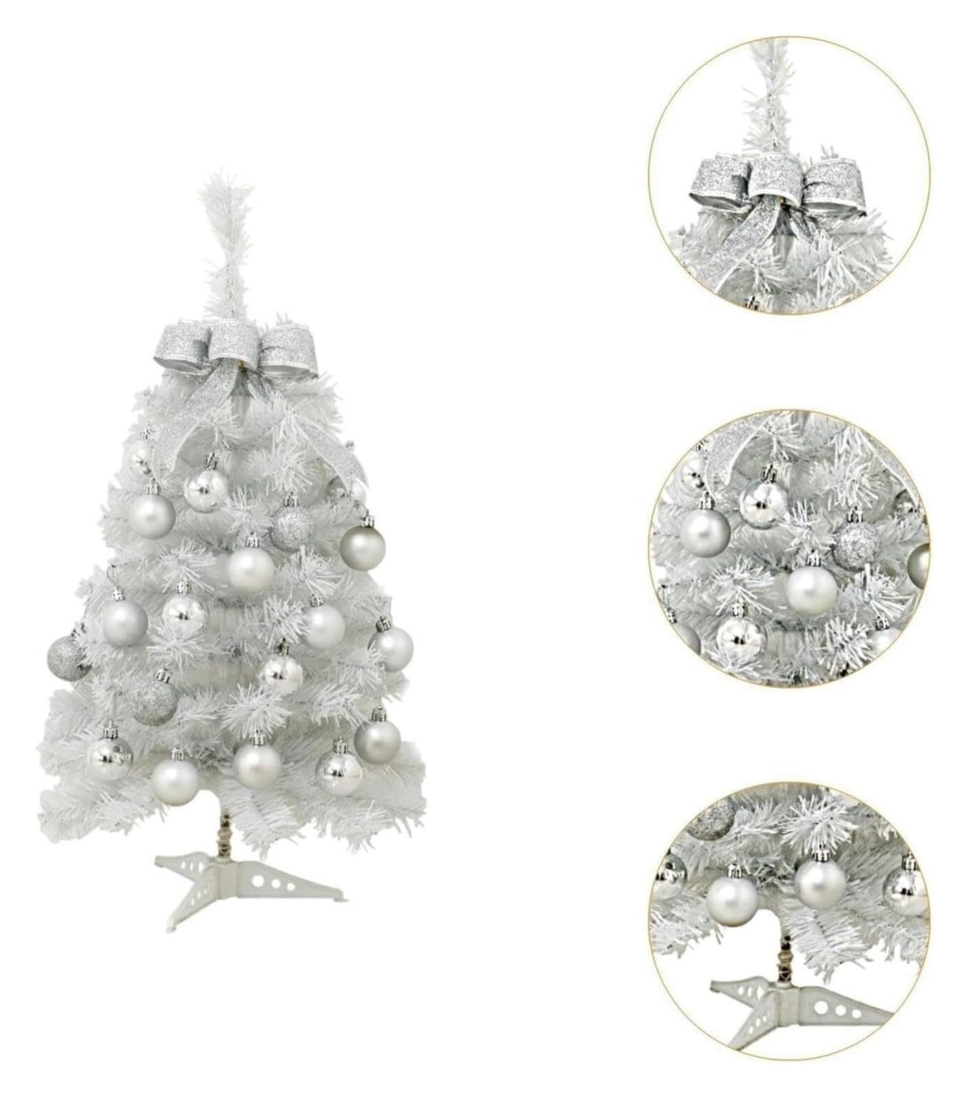 Piccolo albero di Natale artificiale con base in plastica