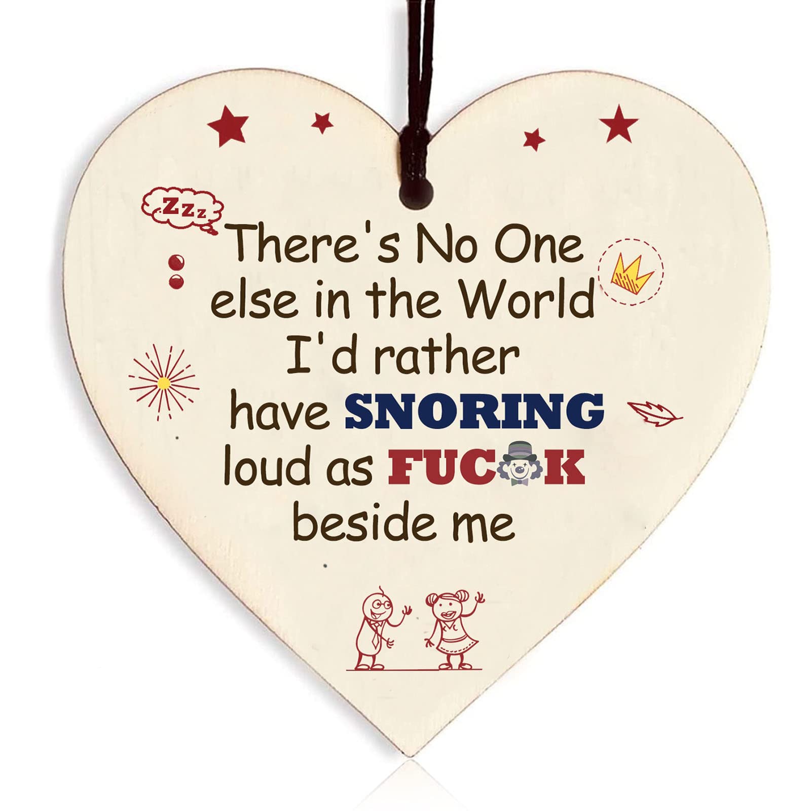 Novelty Valentines Gifts for Husband, Boyfriend, Funny Valentines Gifts for Him, Engagement, Birthday Anniversary Wedding Valentines Day Wooden Hanging Heart Plaque Decoration, Black