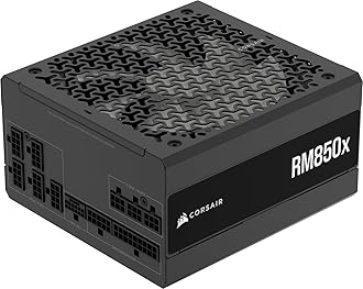 RM850x Fully Modular Low-Noise ATX Power Supply – ATX 3.1 Compliant – PCIe 5.1 Support – Cybenetics Gold Efficiency – Native 12V-2x6 Connector – Black