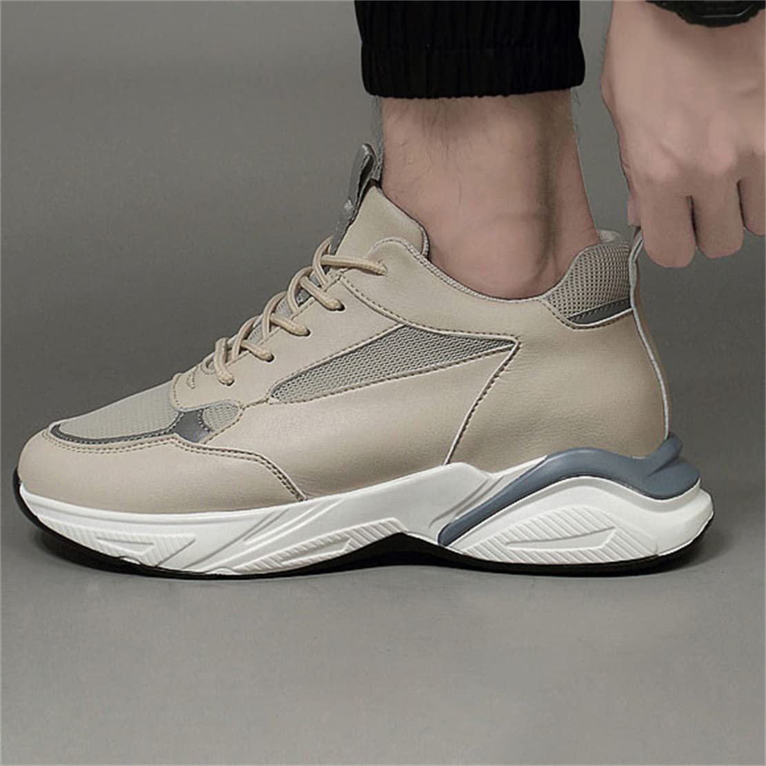 Scarpe con Rialzo per Uomo, Scarpe con Rialzo Invisibile da 8 Cm, Scarpe Casual più Alte, Comode Scarpe da Passeggio Leggere