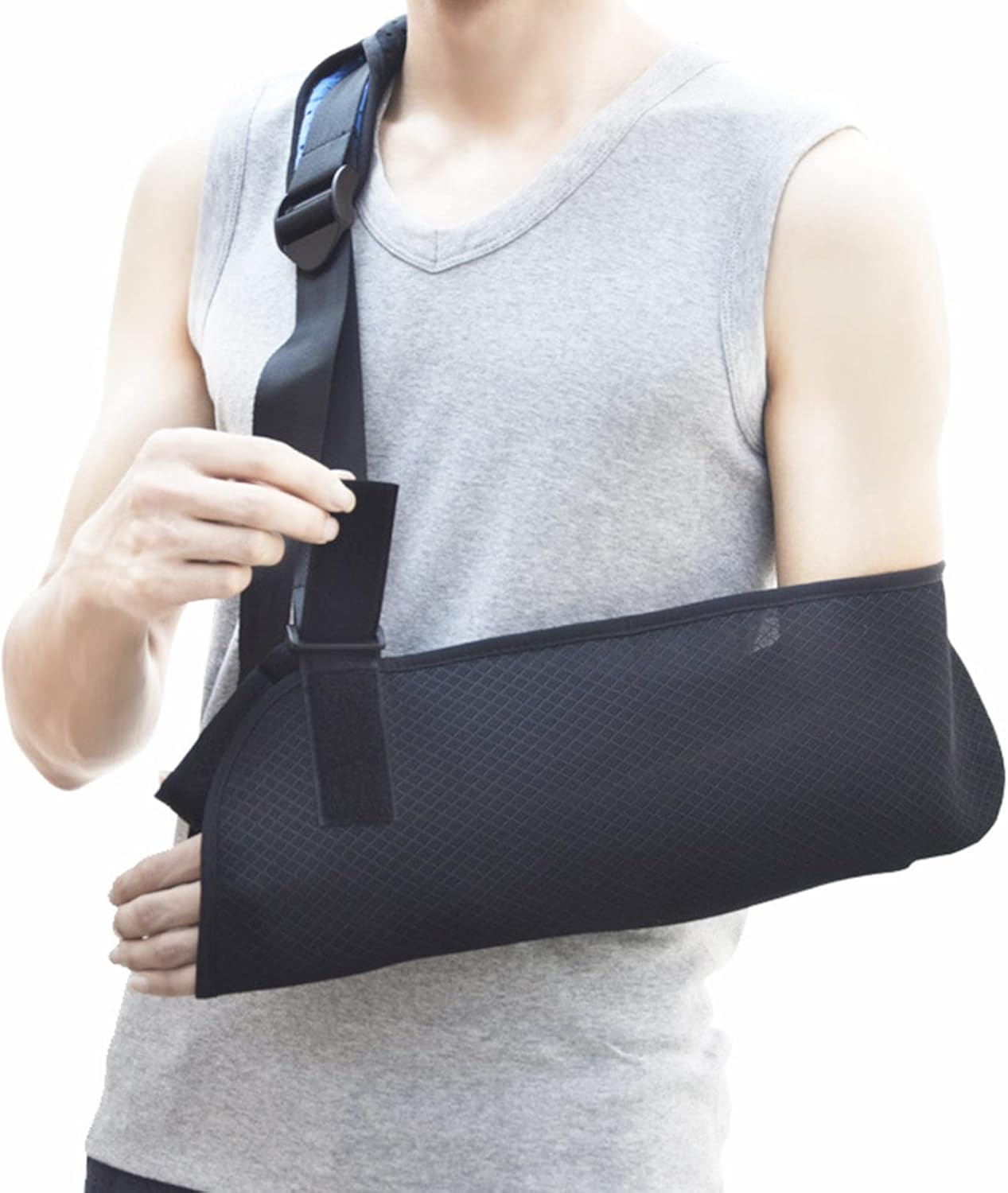 Medical Arm Shoulder Sling for Shoulder Injury with Back Belt Men & Women Shoulder Immobilizer Stabilizer, Lightweigh Arm Support Brace for Broken Fractured Arm,M