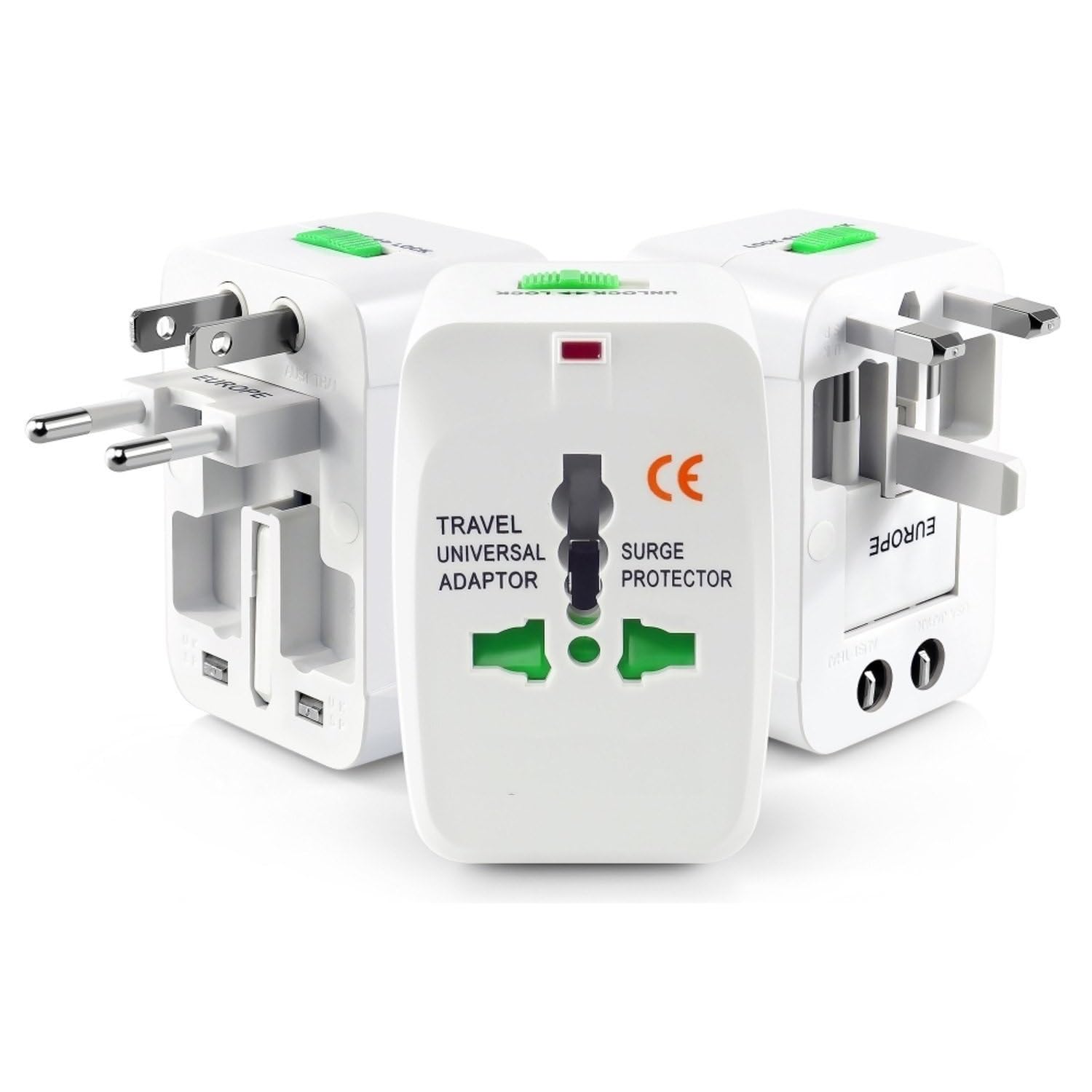 Taapsee® Universal Travel Adapter with Dual USB Charger Ports - International Multipurpose All-in-One Solution for US, AUS, UK, EU, Europe, North/South America & 150+ Countries (Rectangle)-image-46