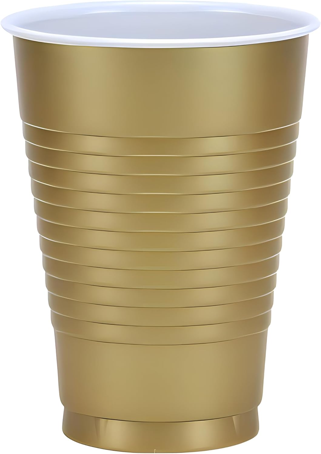 Gold Solid Color Plastic Party Cup (12 Oz.) 20 Count - Premium Quality and Durable, Perfect for Any Celebration - Image 2