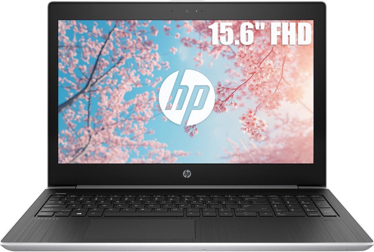 Product image of HP ProBook 450 G5 15.6" FHD Laptop, Quad-Core i5-8250U, 16GB DDR4 RAM, 256GB SSD, Fingerprint Reader, HDMI, Type-C, Windows 11 Pro (Renewed)