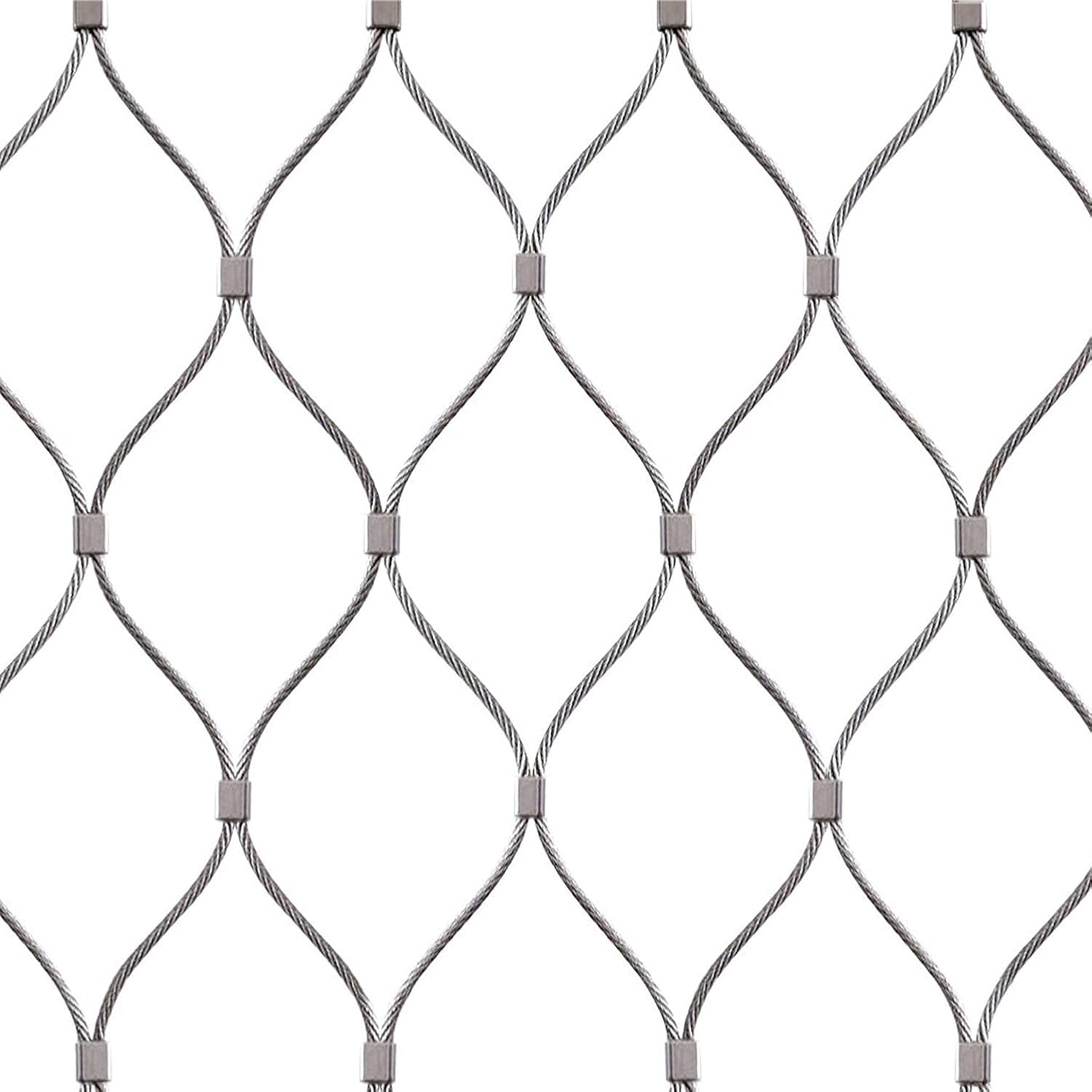Stainless Steel Wire Rope Netting 10cm Mesh Safety Net High Altitude Fall Protection Perfect for Football Fields Gardens Farms & Animal Barriers