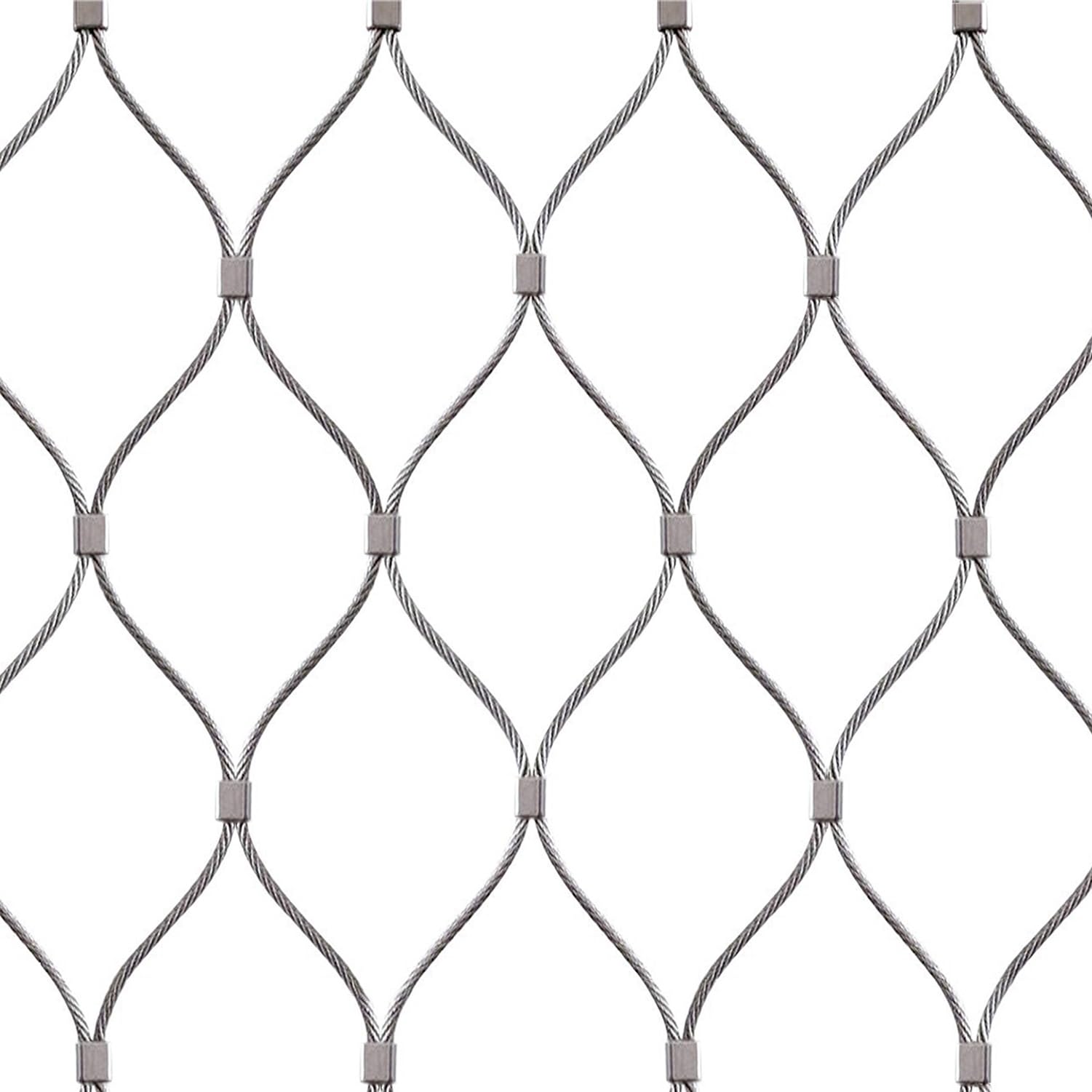 Red de seguridad de acero inoxidable de 10 cm anticaídas y valla protectora