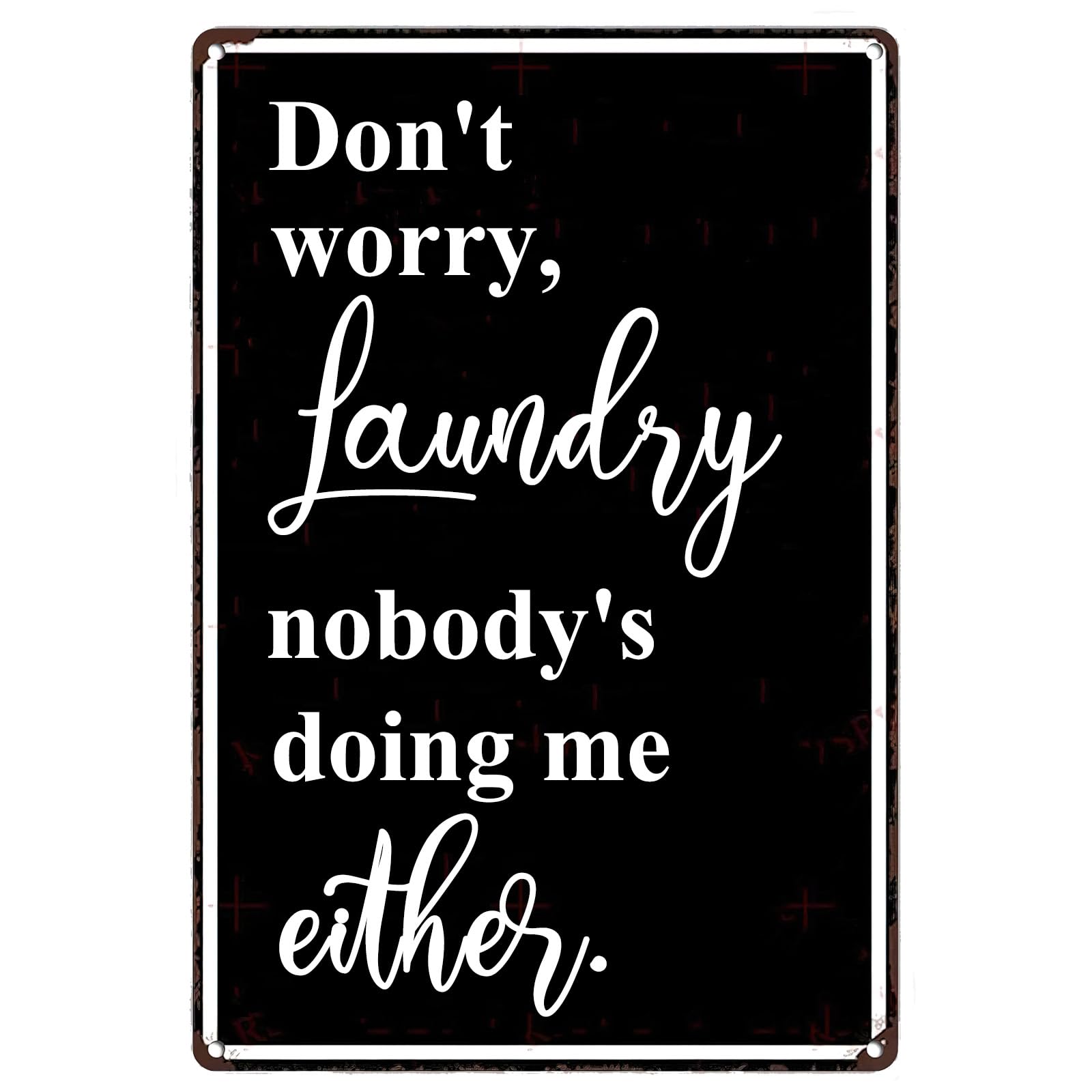 Laundry Room Funny Retro Tin Sign, Relaxing Daily Slogan Wall Decor, Home Kitchen Cafe Ornament, 8x12 Inch
