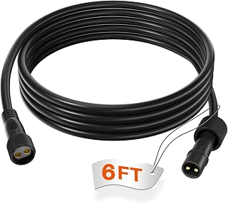 addlon Extension Cord 6FT for Solar String Lights Solar Panel Outdoor Waterproof Extension Cable Compatible for Outside Easy Installation Connectable for Garden, Patio, Yard, Eco-Friendly and Durable