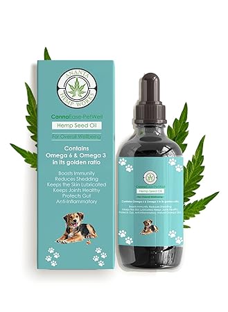 Ananta Hemp Works Hemp Seed Oil Specially for Dog I Relax Your Pets I Fight Anxiety I Pet Joint Support I Improve Skin I 100% Ayurvedic & Natural I No Side Effects I 100ML