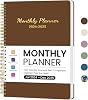 Monthly Planner 2024-2025, 2024 Calendar 18 Months Planner, JUL 2024 - DEC 2025, 7.4 x 9.6, 2024 Planner Spiral Bound, Perfect for School & Office -Brown
