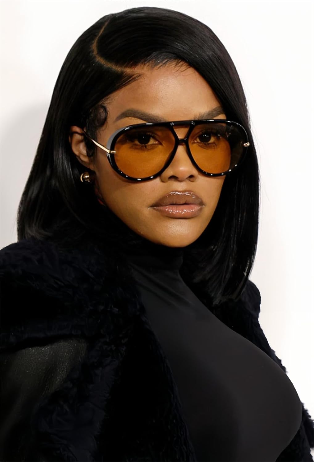 Retro Gold Aviator Sunglasses for Women Men, 2026 Metal Oversized 70s Aviators Black Sun Glasses - Image 6