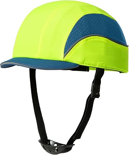 Vista 75 de TIHEEN Unisex Safety Bump Cap, Baseball Hat Style with Reflective Stripes Lightweight and Breathable Hard Hat Head Protection Cap 18110 Azul