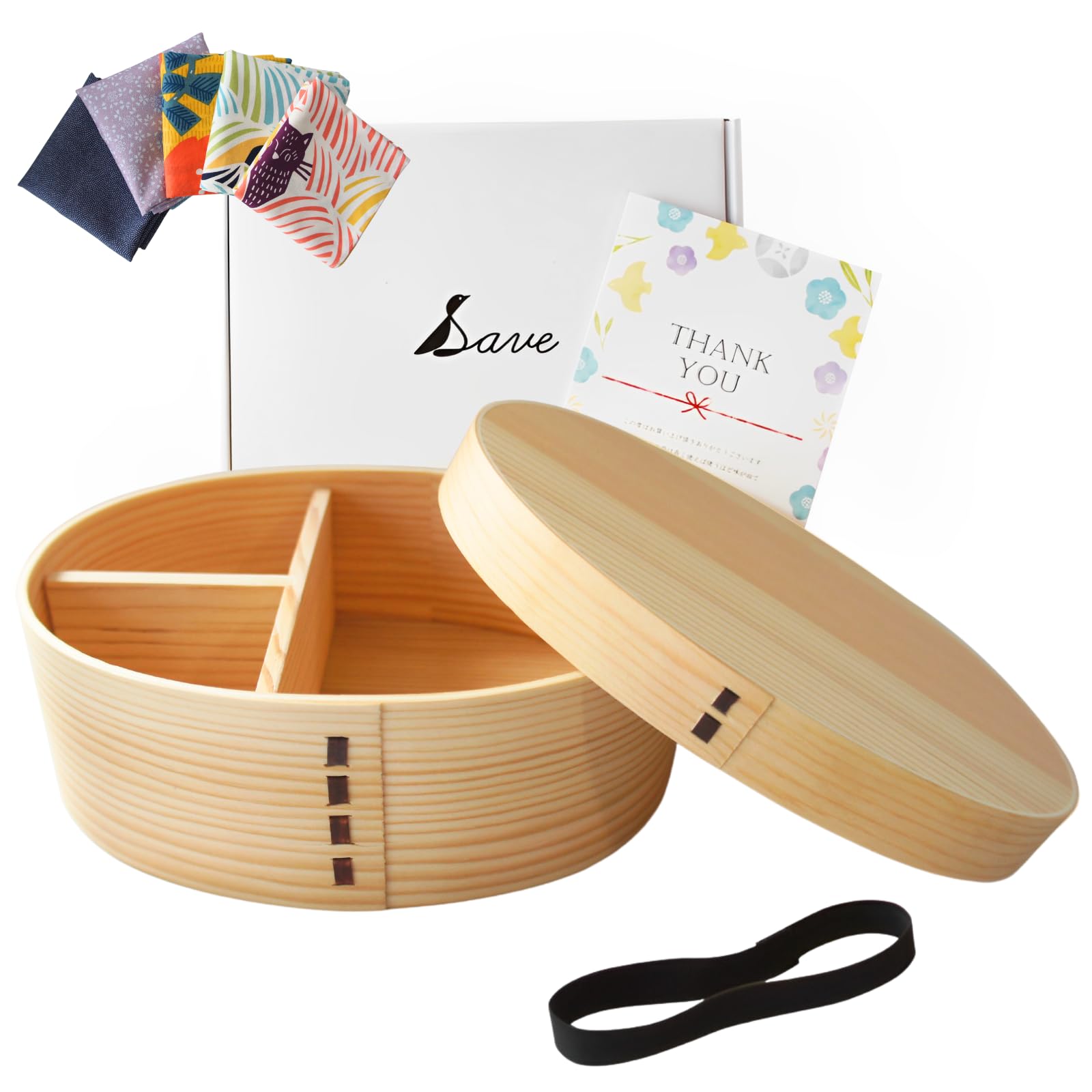 Save Magewappa Bento Box, Wappa, Mage Wappa, 23.7 fl oz (700 ml), White, Single Item, No Furoshiki : Home & Kitchen
