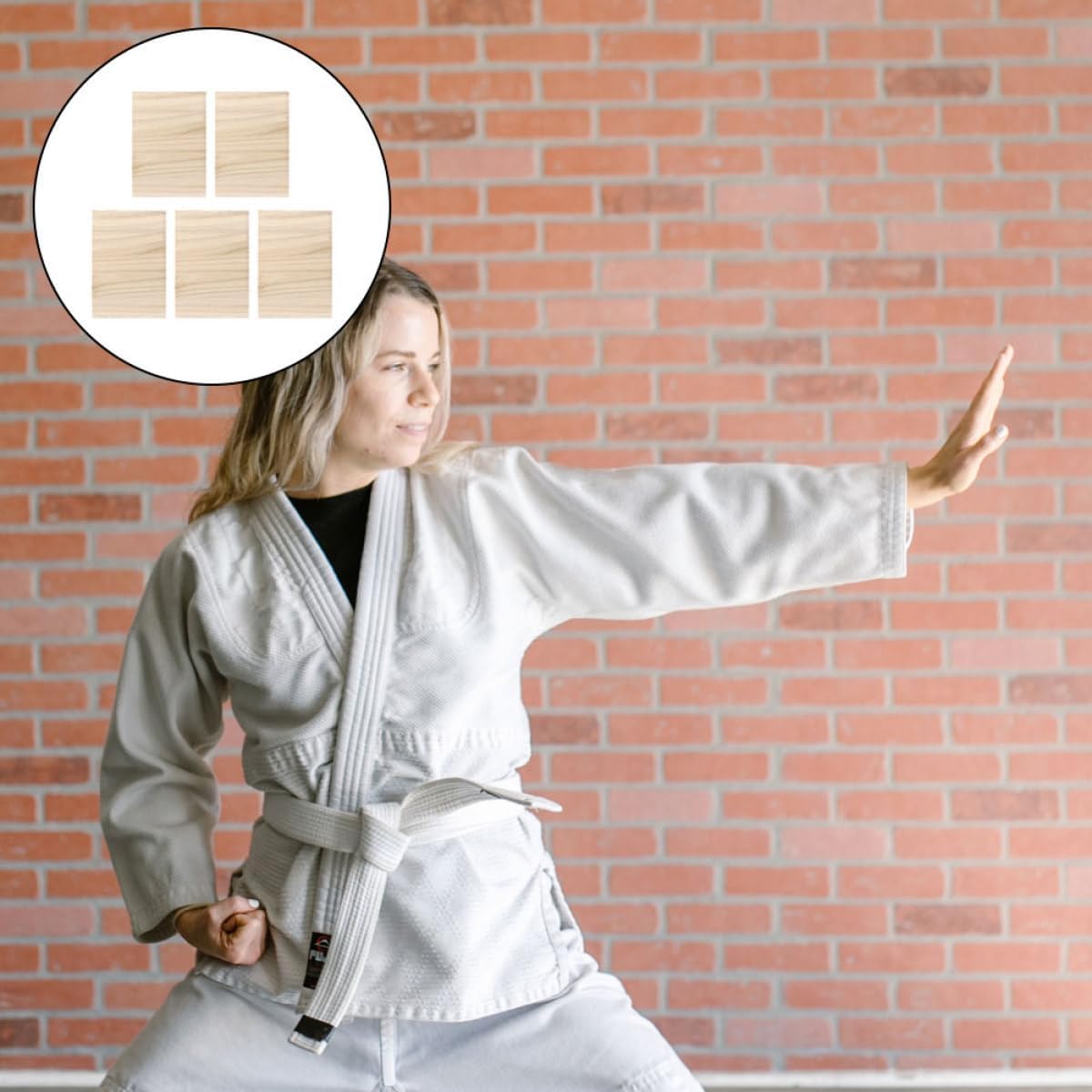 Outanaya Taekwondo Breaking Board 5pcs Wooden Karate Punching Boards 0.9cm Thick Martial Arts Training Target for Performing and Practicing Techniques