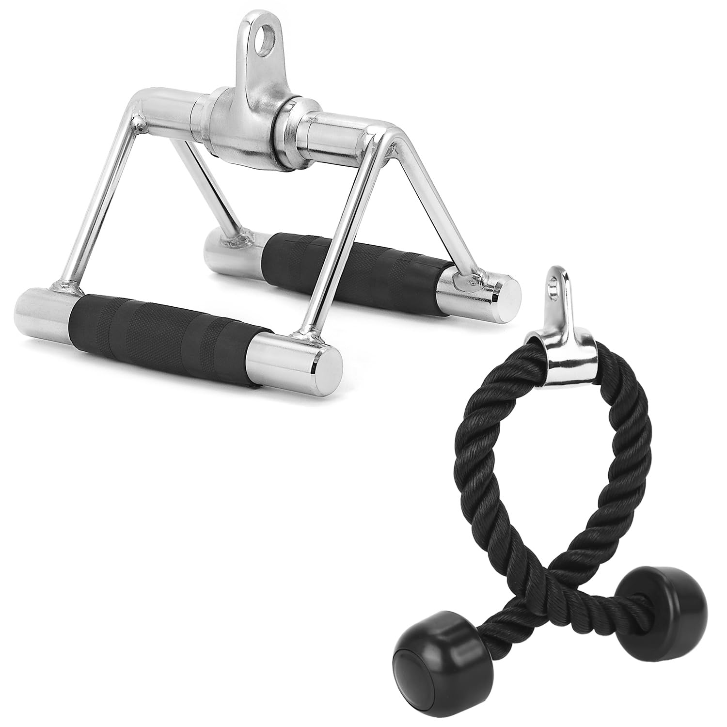 QWORK® Kit de Poignées pour Tirage Vertical - pour Machine de Câble de Gymnase