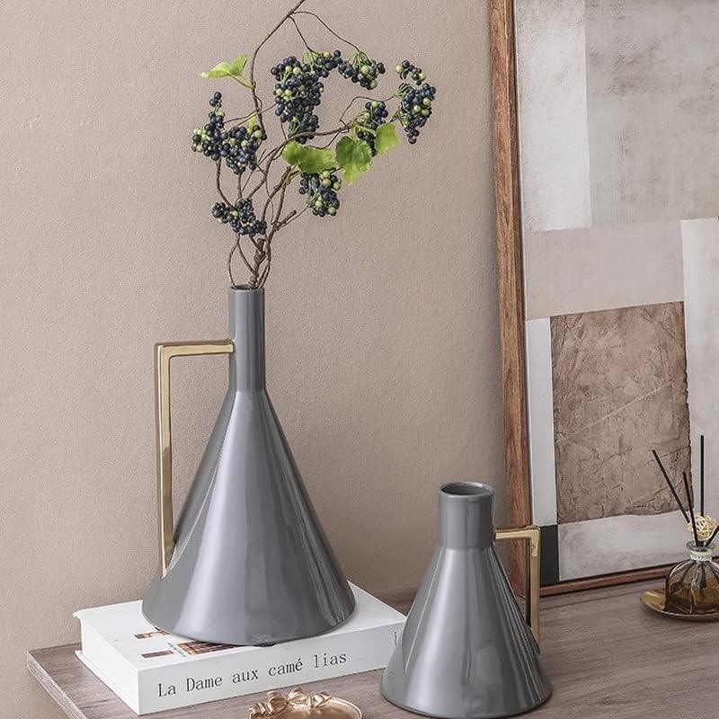 Vasen Keramik Dreieck Geometrie Griff Goldene Grenze Gradienten Blume Anordnung Hydrokultur Dekoration