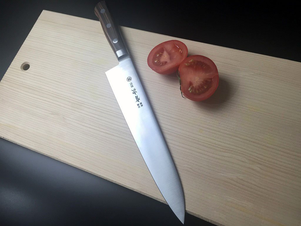 Amazon | 有次 包丁 牛刀 240mm 超合金鋼 築地 ARITSUGU 柄 名入れ