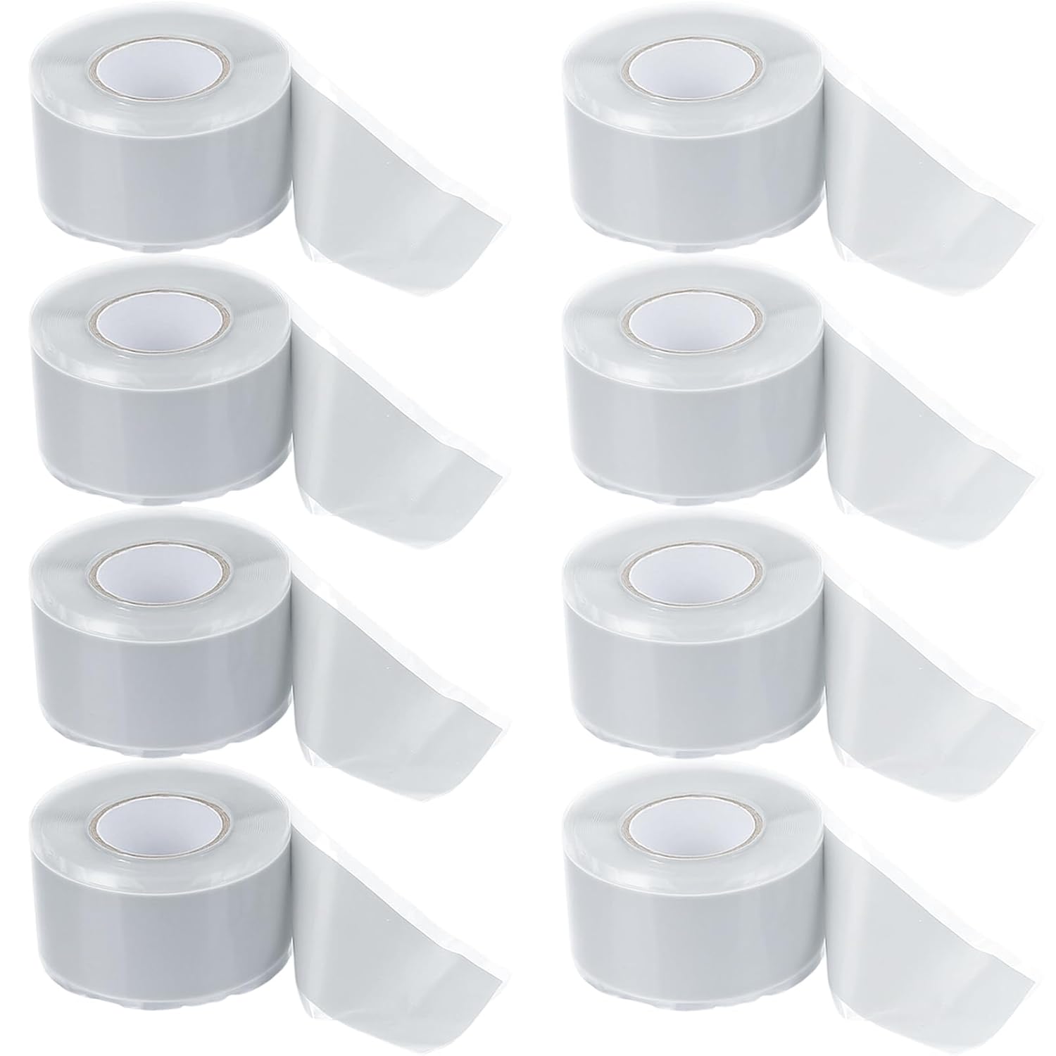 Pangda 8 Pcs Self Adhering Tool Attachment Tape for Tool Tether Flame Resistant High Temperature Self Fusing Silicone Electrical Insulation Tape for Working at Height 9.8 ft x 1 Inch/Roll