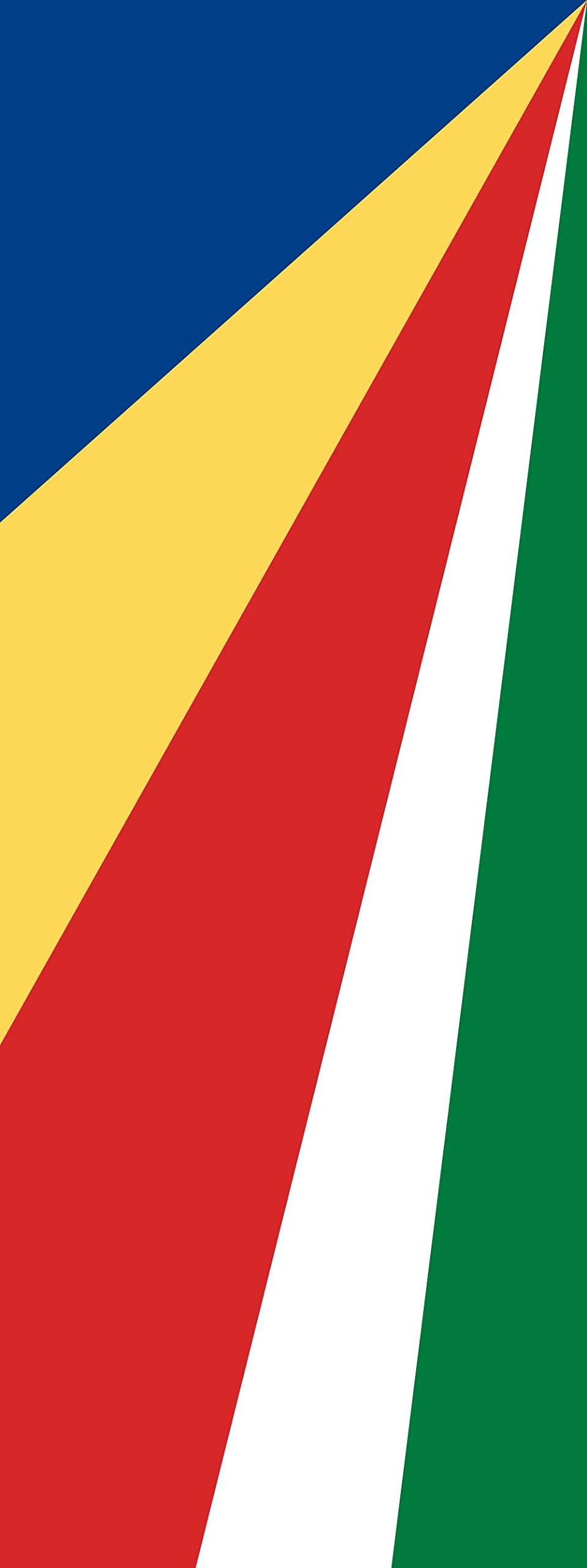 Drapeau Seychelles vertical 400x150cm en maille robuste pour pavillon institutionnel de 6m²