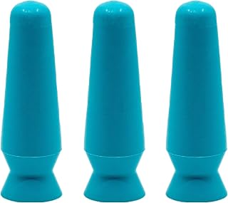 DMV Scleral Cup Large Ventless Contact Lens Inserter for Scleral Lenses & Prosthetic Eyes - Pack of 3 Light Blue