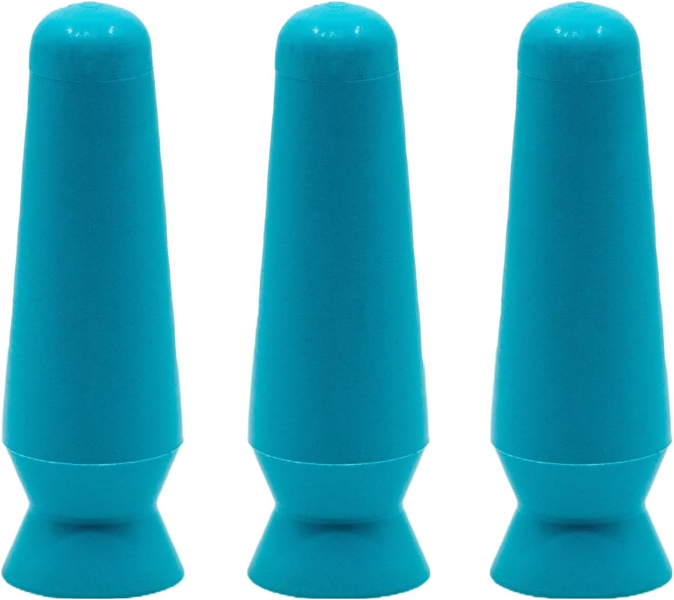 DMV Scleral Cup Large Contact Lens Handler - Inserts Scleral Contact Lenses and Prosthetic Eyes (Ventless) - Pack of 3 Light Blue