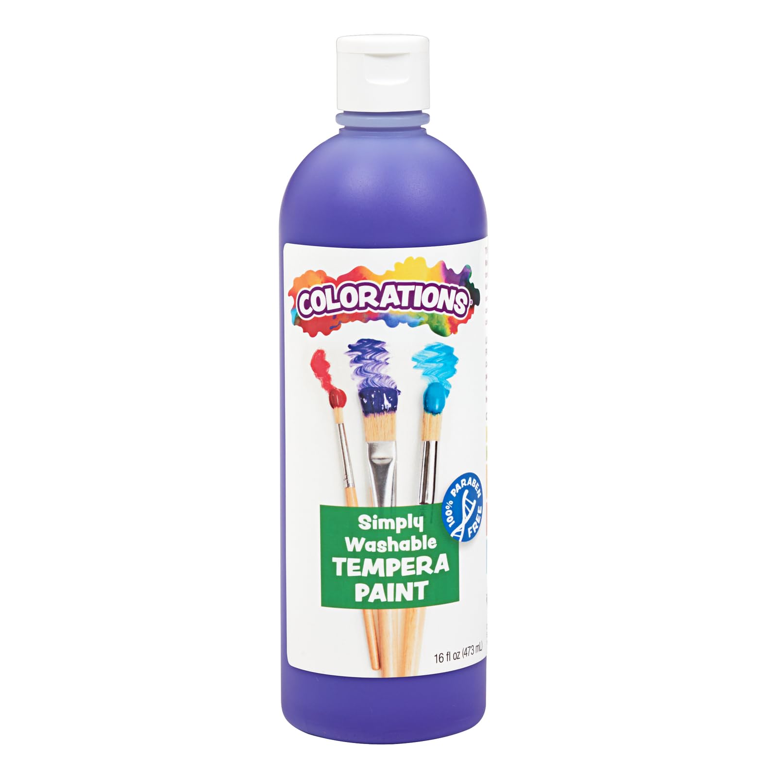 Colorations Washable Tempera Paint, 16 fl oz, Purple, Non Toxic, Vibrant, Bold, Kids Paint, Craft, Hobby, Fun, Art Supplies