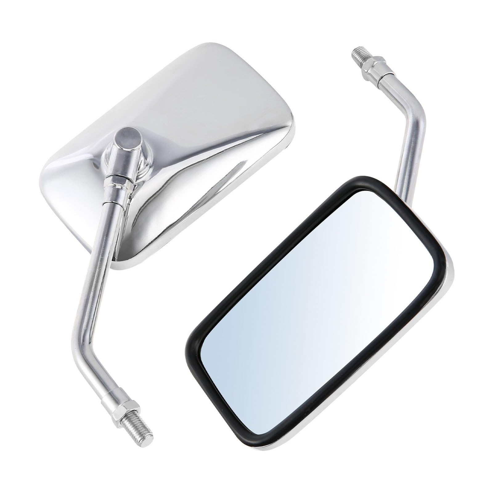 Rétroviseurs moto 10mm chrome pour Yamaha XV1700 vision élargie